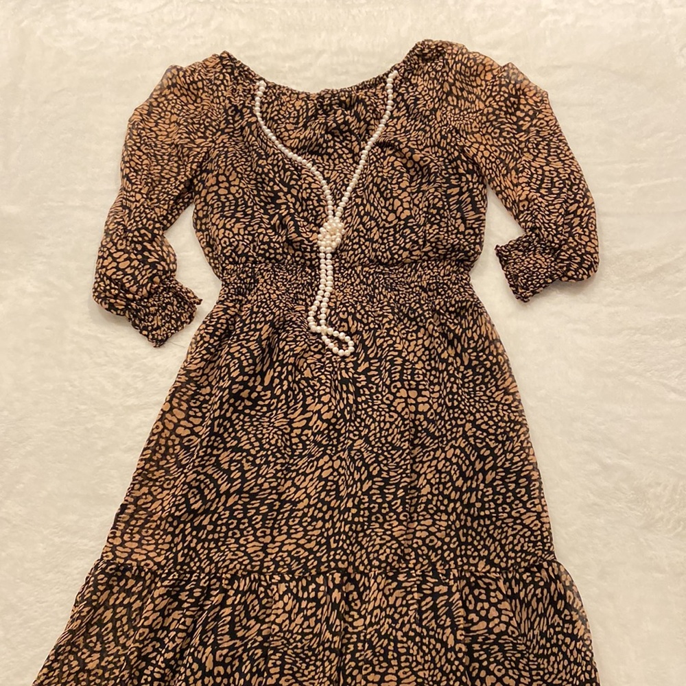 MSK dress, animal print, sz M